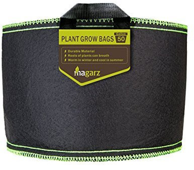 Magarz Stoff-Blumentöpfe für den Garten, Filz-Beutel mit Griff, 15 l