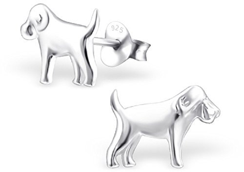 925 Sterling Silver Dog Stud Earrings for Women & Girls – Gift-Ready Jewellery by The Rose & Silver Company