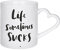 artboxONE Herztasse Life Sometimes Sucks von Sylvie Wagner - Herztasse Typografie