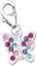 FANTASTIC NAILS COSMETIC COLLECTIONS Mädchen Schmetterling Charm Anhänger für Armbänder echt 925 Sterling Silber mit Zirkonia Bettelarmband Geschenkbox Karabiner Damen K651o Bunt +V2
