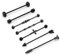PiercingJak 7-10pcs 14G 16G Stainless Steel Long Industrial Barbells Ear Cartilage Helix-Conch Piercing Bar Earrings Stud 38mm 48mm 59mm
