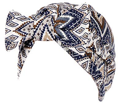 Lazzboy Frauen Bowknot Muslim Rüschen Krebs Chemo Hut Beanie Turban Kopf Wrap Cap Damen Kopftücher Halstuch Schal Square Halstuch,bandana, Kopftuch, Halstuch, Taschentuch(B)