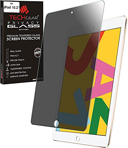 TECHGEAR Anti Spy Screen Protector for iPad 10.2 2021 2020 2019 - PRIVACY GLASS Edition Tempered Glass Screen Protector Guard Cover Designed for Apple iPad 10.2 9th 8th 7th Generation 2021 2020 2019