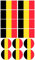 Haberdashery Online 28 Pegatinas de la Bandera de Bélgica. Stickers para Bicicletas, Motos, Accesorios (BELGICA)