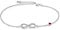 AOBOCO Infinity Armband Damen Sterling Silber 925 Unendlichkeitszeichen Armbänder