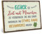 ARTFAVES® Wandbild Holzschild mit Spruch - GLÜCK - Zeit mit Menschen - Türschild Retro Vintage Deko Bild Geschenk - Glücklichsein, Freundschaft, Familie