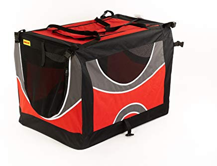 Hundebox Transportbox, 91 * 64 * 64cm Hundehütte, Box für Hund, Box für Katze, coolpet Hundekiste, Box für Urlaub, Reisebox, Käfig, boxbox (rot)