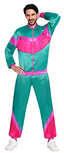 Amscan 9906980 Adult Mens Jogging Suit Costume Size Large, Multi-Coloured