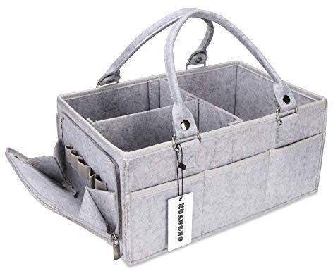 XUANGUO Baby-Windel-Caddy mit Griff, geschlechtsneutral, großer Aufbewahrungskorb für Kinderzimmer, tragbare Tragetasche, Auto-Organizer, Neugeborene, unverzichtbare Baby-Wunschliste