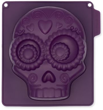 CÉCOA • Moule Halloween Tête de Mort Calavera • Moule Silicone Géant • Gâteau Crâne Mexicain • Anti-Adhésif • Sans BPA • Démoulage Facile • Cuisson Parfaite • 100% Silicone Alimentaire