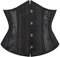 Valin Damen Schwarz Taillentrainer Korsage Korsett Shapewear Mesh Unterbrust Korsett Schnüren Corsage,40-42,C819