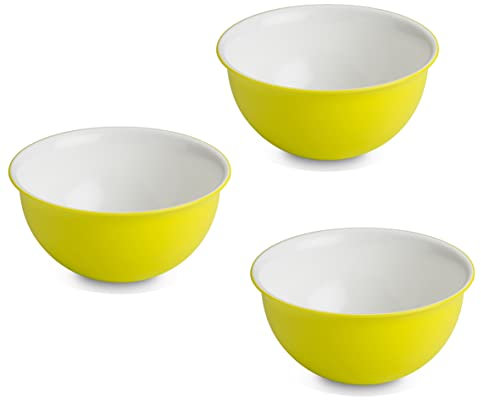 Omada Design 3 Ciotole Cucina Colorate da 0,5 lt, Leggera e Resistente, con Microban Antibatterico, Made in Italy, Linea Sanaliving