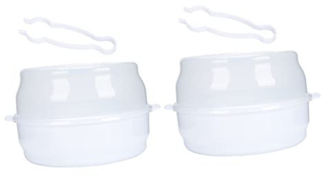 TOYANDONA 2st Sterilisatorbox Für Babyflaschen Babyhalter Utensilienhalter Babymilchflasche Muttermilchflasche Mikrowellen-sterilisator Baby Produkte Abs Weiß Geschirr Flaschenhalter