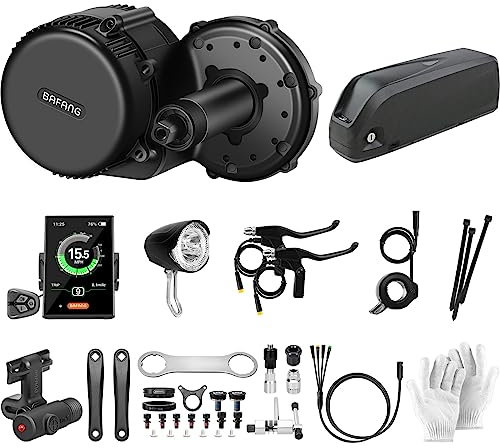 BAFANG BBS01B Moteur Central avec Batterie 500 W 48 V Kit de Conversion pour vélo électrique G340 Moteur C18 3,5 Écran 48 V 13 Ah Batterie et Chargeur de Batterie