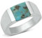 Joyara Sterling Silber 925 Echte Türkis Herren Ring 68