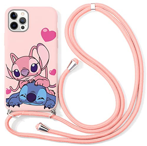 Handykette Handyhülle für iPhone 7/iPhone 8/SE 2020/2022 4,7 Hülle mit Band,Schön Stitch Necklace Schutzhülle Weich Silikon Hülle mit Kordel zum Umhängen Stoßfest TPU Case für iPhone SE 2020/2022,05
