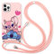 Handykette Handyhülle für iPhone 7/iPhone 8/SE 2020/2022 4,7 Hülle mit Band,Schön Stitch Necklace Schutzhülle Weich Silikon Hülle mit Kordel zum Umhängen Stoßfest TPU Case für iPhone SE 2020/2022,05