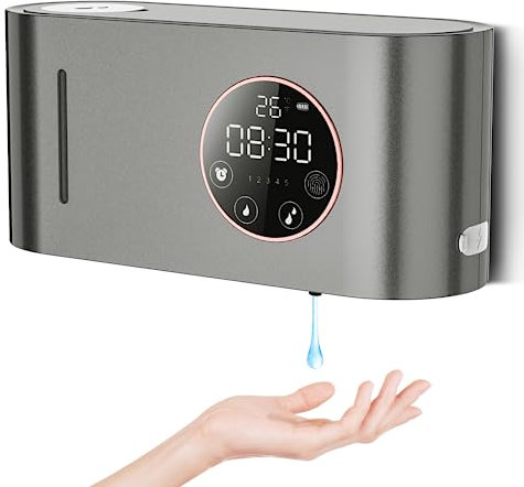 Distributeur de Savon Automatique Mural, sans Contact, Rechargeable par USB, avec capteur Infrarouge, Distributeur de Savon électrique à Pompe à 5 Niveaux réglables, 500 ML pour Cuisine et Salle de