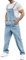 Runcati Salopette da uomo in denim, pantaloni da lavoro, pantaloni estivi streetwear, jeans casual, spalline regolabili, Blu, L