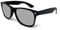 Adults Classic Sunglasses with UV400 Protection - Unisex (Matte Black Frame Silver Mirrored Lens)