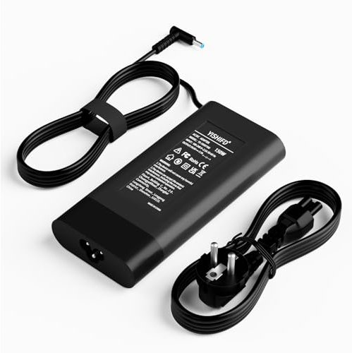 Cargador HP 150W 19,5V 7,7A Compatible con HP OMEN 15/17, Pavilion Gaming 15/17, ZBook Studio G3-G8, Power G7/G8, Fury 15/17, TPN-CA11, TPN-DA09 - Fuente de Alimentación para Portátil