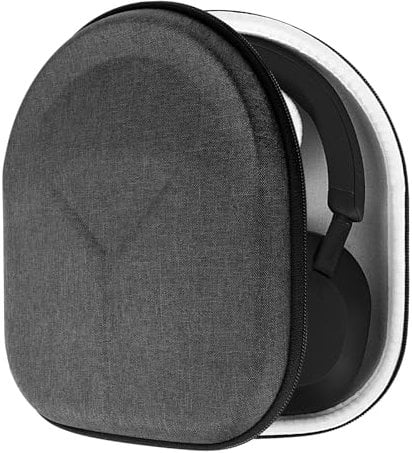Geekria Shield Headphones Case Compatible with Sony WH-1000XM5, WH-1000XM4, WH-1000XM3, WH-CH720N, Replacement Hard Shell Travel Carrying Bag with Cable Storage (Dark Grey)