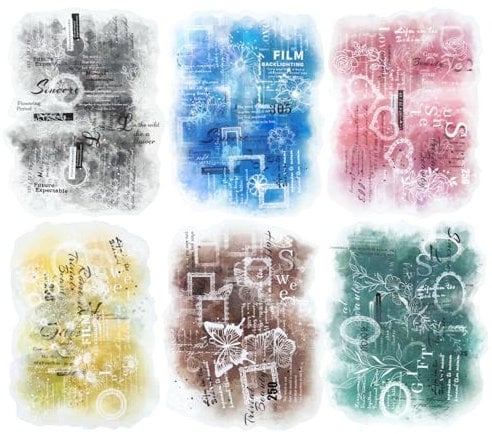 AurriiLeaf Spitzen-Aufkleber-Set, Wolken und Nebel, 60 Stück, Vintage-Ephemera für Scrapbooking, Journaling, Basteln, DIY-Projekte und Kunstbedarf