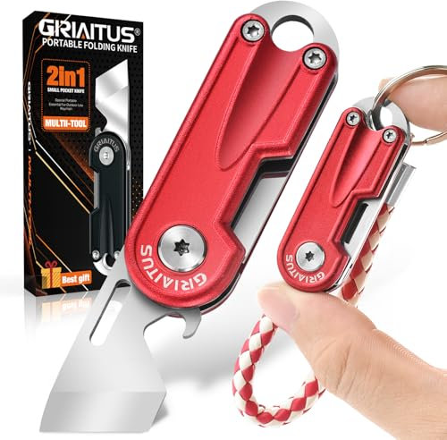 Regalo Uomo 2in1 Coltello Multiuso con Apribottiglie, Portachiavi, Campeggio Accessori Utili, Regali di Natale, Regalo Uomo Compleanno, Regalo Anniversario per Lui