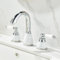 ZYCDP Rubinetteria Bagno 3 Fori Miscelatore Bagno Cromato, Rubinetto Bagno Lavabo 2 Manopole Vintage Ottone Rubinetto Bagno acqua Calda e Fredda