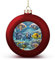 2 x Weihnachtskugel-Ornamente, verschiedene Fisch-Druck-Weihnachtskugeln, Weihnachtsbaumschmuck, hängende Kugel für Feiertage, Party-Dekoration