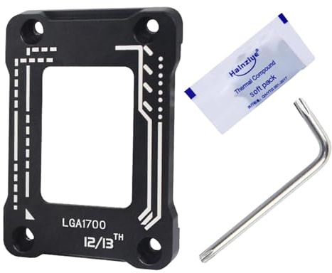 Telaio CPU | Kit telai in lega di alluminio LGA 1700 | Kit correzione piegatura CPU LGA 1700, cornici accessori CPU per 12a 13a generazione