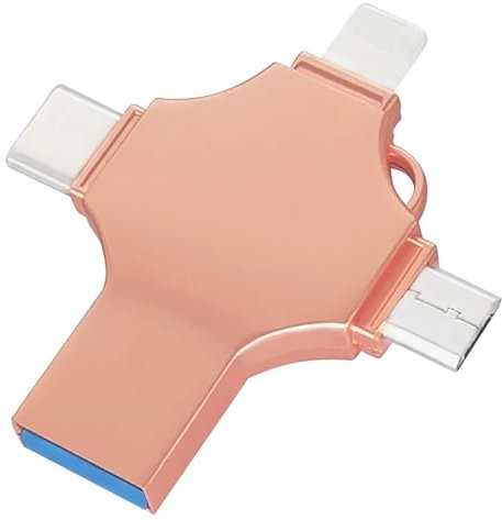 Aucune Application Requise-MUXXUE 4 en 1 Cle USB i-Phone 256 Go,Clé USB i-Phone, i-Pad, Mac, Android, PC,Tablette