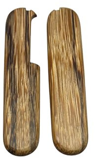 Cotes Pour Manches Couteaux Suisses Pour Victorinox, 2 Plaquettes Bois Precieux De BOIS DE SERPENT, Compatible Avec La Gamme Victorinox, Longueur 91mm, Emplacements Pincettes/Cure Dents.