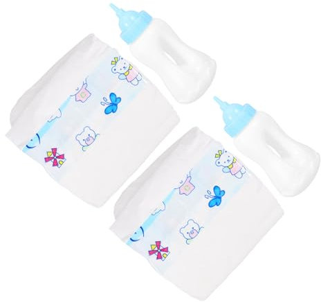 JOINPAYA 18 Puppenzubehör-Set – Babypuppenflaschen Und Windeln – Requisiten Für Rollenspiele Für Kinder – Perfekt Zum Verkleiden Von Kindern