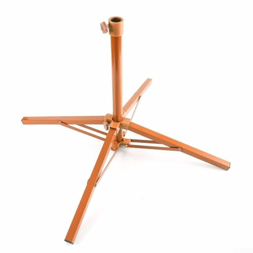 HpLive Pied de parasol pliable pour parasol, support en métal portable pour jardin, plage, terrasse et événements en plein air (quatre jambes)