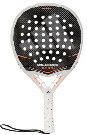 Pala de pádel adidas Metalbone Ctrl 2026, Blanco, Forma Redonda,Goma eva Soft Performance,Fibra Carbono aluminizado 16k