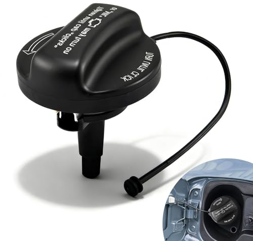 Tankdeckel mit Halteband, kompatibel mit BMW E39 E46 E60 E61 E84 E87 E90 E91 E92 F10 F20 F30 F31, Mini Cooper R55 R56 R57 F56 Tankverschluss Auto Kraftstofftankdeckel Ersatz 16117222391