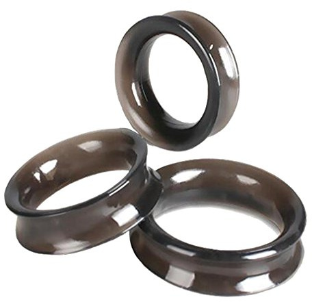 EROSPA® Penisring Cockring Eichelring 3er Set Vorhautzurückhaltering Hodenring Glansring Rauchfarben 20 bis 27 mm Innendruchmesser