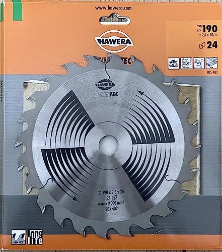HAWERA SuperTec. Präzisionssägeblatt 190 x 20/16