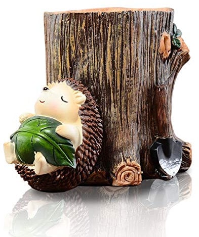 LEPENDOR Süß Igel Stifthalter Zahnbürste Halter Harz Desktop Organizer Container Briefpapier Lagerung Stift Bleistift Topflappen Büro Schreibtisch - Sich ausruhen