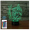 Comiwe Angeln 3D Illusion Nachtlicht Spielzeug,Dekoration LED Nachttischlampe 16 Farben Ändern mit Fernbedienung,Weihnachten Deko Lampe Geburtstagsgeschenk Für Mädchen Jungen Kinder und Freunde