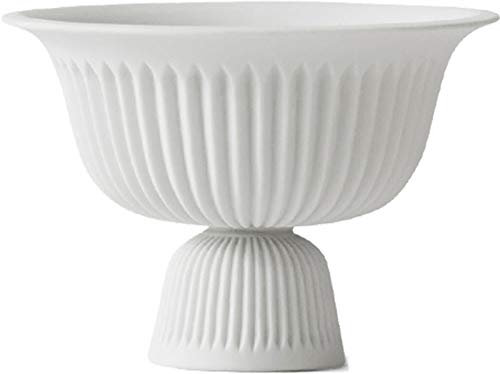 Lyngby Tsè Designer Teetasse mit Fuß aus handgefertigten unglasierten Porzellan in Weiß, 6.5cm, 10 cl