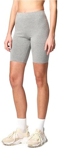 Merry Style Damen Sport Leggings kurz Sportleggings Radlerhose Sporthose aus Baumwolle MS10-200 (Melange, XL)
