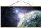 Stoffbild mit Posterleisten - Galaxy Light - Querformat 1:2 25 x 50cm Eiche