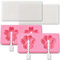 Cozihom Lot de 2 moules à glace en silicone avec couvercle et bâtonnets - Motif pattes et sakura