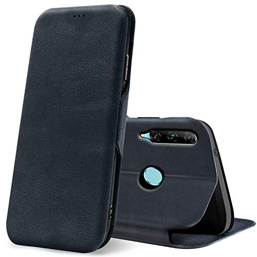 Verco Case per Huawei P Smart+ 2019 Custodia, Cover a Libro Pelle PU per Huawei P Smart Plus 2019 Custodia Premio Booklet Protettiva, Blu