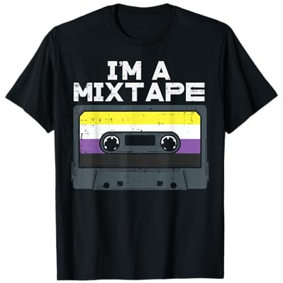 I'm A Mixtape Cassette LGBTQ Non-Binary Flag Genderqueer T-Shirt