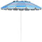 COSTWAY 220 cm Sonnenschirm Strand, Strandschirm windfest stabil, UPF 50+, 30° knickbar, Sonnenschutz mit Erdspieß für Balkon, Garten & Terrasse
