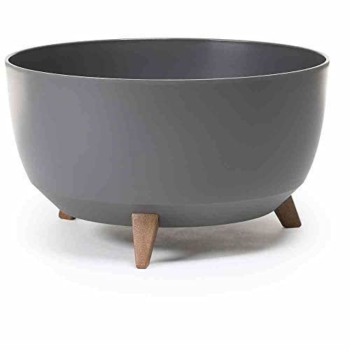 Siena Garden M82579 Oslo Pflanzgefäß 29 cm, Ø29 x 23cm, anthrazit