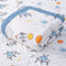 Hivia Musselin Decke 6 Lagig Kuscheldecke Baby Baumwolle 110 x 110 cm Musselin Babydecke Wickeldecke Weiche Decke für Badetuch,Kinderdecke Neugeborene Unisex (Blau Astronaut)